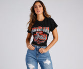 The Perfect Club Lace-Up Graphic Tee
